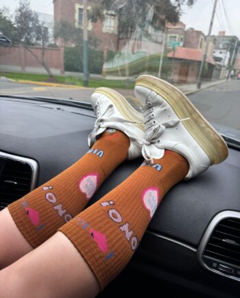 MEDIAS ALTAS VIRAL - MARRÓN